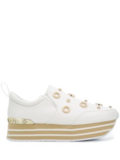 Versace Jeans Couture декорированные кроссовки на платформе