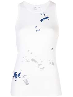 Helmut Lang топ без рукавов с эффектом разбрызганной краски