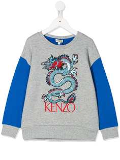 Kenzo Kids футболка с длинными рукавами и принтом Dragon