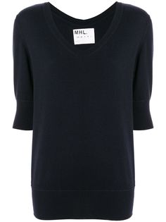 Margaret Howell футболка тонкой вязки с V-образным вырезом