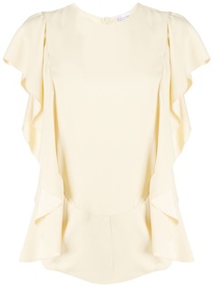 Red Valentino блузка с короткими рукавами и оборками