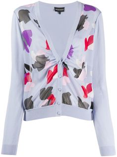 Emporio Armani abstract print cardigan