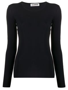 Jil Sander топ с круглым вырезом