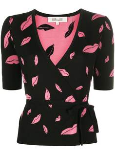 Diane von Furstenberg приталенный топ Acacia с запахом