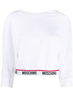 Moschino толстовка с логотипом и полосками