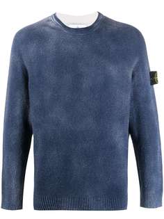 Stone Island джемпер с круглым вырезом и выцветшим эффектом
