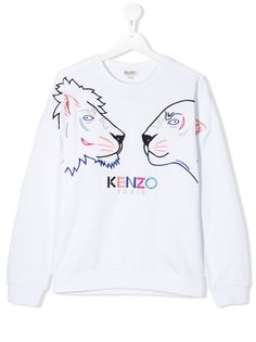 Kenzo Kids толстовка с вышивкой Crazy Jungle