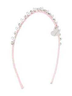 Monnalisa embellished logo-charm headband