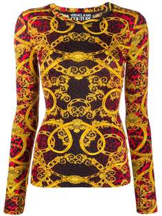Versace Jeans Couture filigree print fitted top