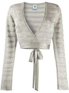 M Missoni metallic-knit wrap cardigan