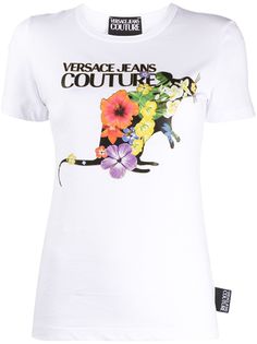 Versace Jeans Couture logo floral print T-shirt