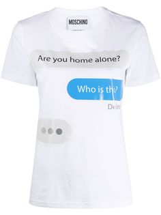 Moschino футболка с принтом WhatsApp