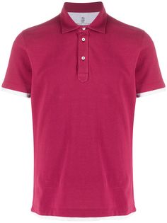 Brunello Cucinelli layered style shortsleeved polo shirt