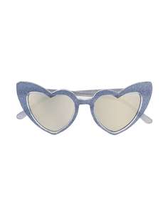 Monnalisa heart-shaped glitter sunglasses