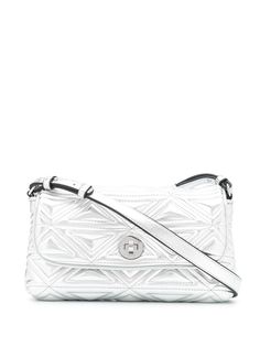 Emporio Armani embossed metallic shoulder bag