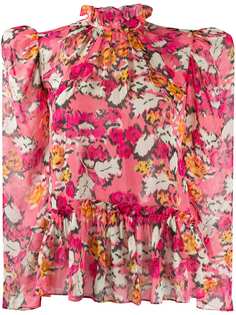 Saloni floral-print blouse