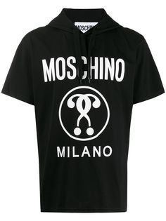 Moschino футболка с капюшоном и логотипом