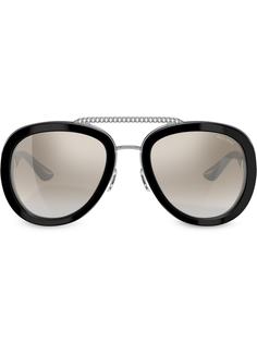 Miu Miu Eyewear декорированные солнцезащитные очки-авиаторы