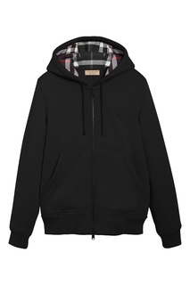 Черное худи с накладными карманами Burberry