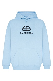 Худи с карманом и логотипом Balenciaga