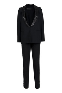 Черный смокинг с пайетками Fabiana Filippi