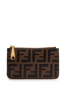 Коричневый кошелек для ключей Fendi