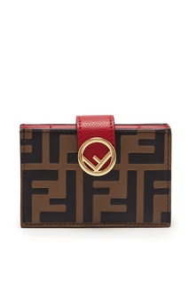 Картхолдер красно-коричневого цвета F is Fendi