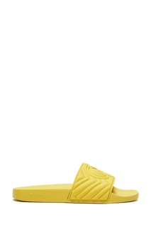 Неоново-желтые пантолеты с логотипом Gucci
