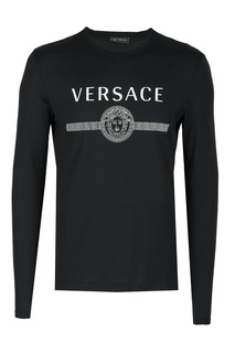 Хлопковый джемпер с логотипом Versace