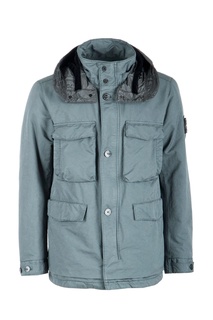 Серая куртка с накладными карманами Stone Island