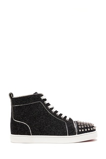 Высокие кеды с глиттером Lou Spikes Christian Louboutin