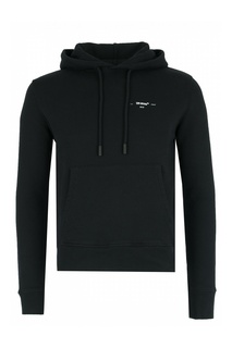 Черная толстовка с объемным капюшоном Off White