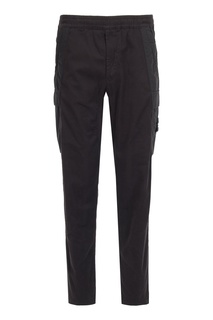 Черные брюки с накладными карманами Stone Island