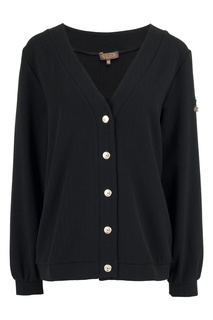 Черный шерстяной кардиган VIA Torriani 88