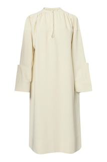 Кремовое шерстяное платье Jil Sander