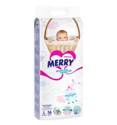 Подгузники р. L (9-16 кг) шт. Merry