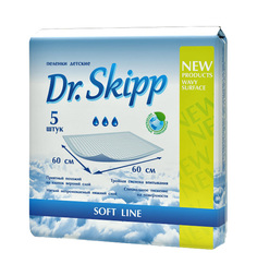 Пеленки Dr.Skipp впитывающие с абсорбентом 60х60 см