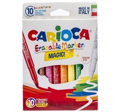 Фломастеры Carioca 9+1цв. стират. карт./уп. Bravo-Laster Universal