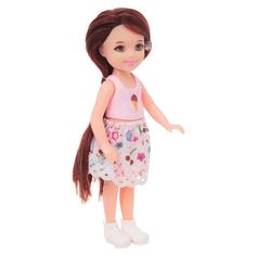 Кукла Игруша розовый топ, юбка макси 14 см