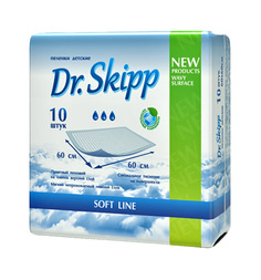Пеленки Dr.Skipp впитывающие с абсорбентом 60х60 см