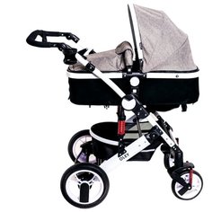 Коляска-трансформер Oley Original 2в1 серый/белый