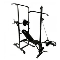 Мультистанция DFC ТУРНИК - БРУСЬЯ СО СКАМЬЕЙ И ОПЦИЯМИ DFC POWER TOWER G010 черный/черный