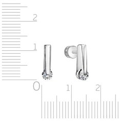 Бронницкий Ювелир Серьги из белого золота 66319152000