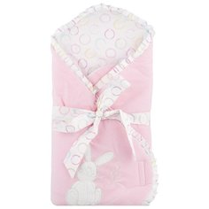 Конверт-одеяло Leader Kids Зайка с сердцем 70 см розовый