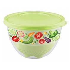 Дуршлаг Phibo 4312943 с миской и крышкой зеленый