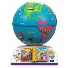 Интерактивная развивающая игрушка Fisher-Price Смейся и учись. Обучающий глобус белый/голубой