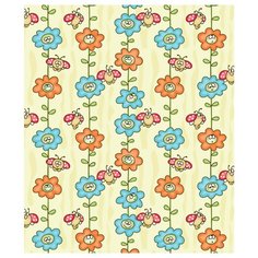 Одеяло Baby Nice D211511 100х118 см "Божья коровка на цветке ", желтый