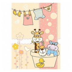 Одеяло Baby Nice D110525 85х115 см "Купание", розовый