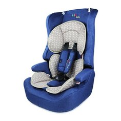 Автокресло группа 1/2/3 (9-36 кг) Liko Baby LB-513, синий/лен