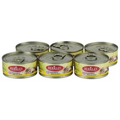 Корм для кошек Berkley 6 шт. Паштет для кошек #13 Кролик и говядина с цуккини 0.6 кг
